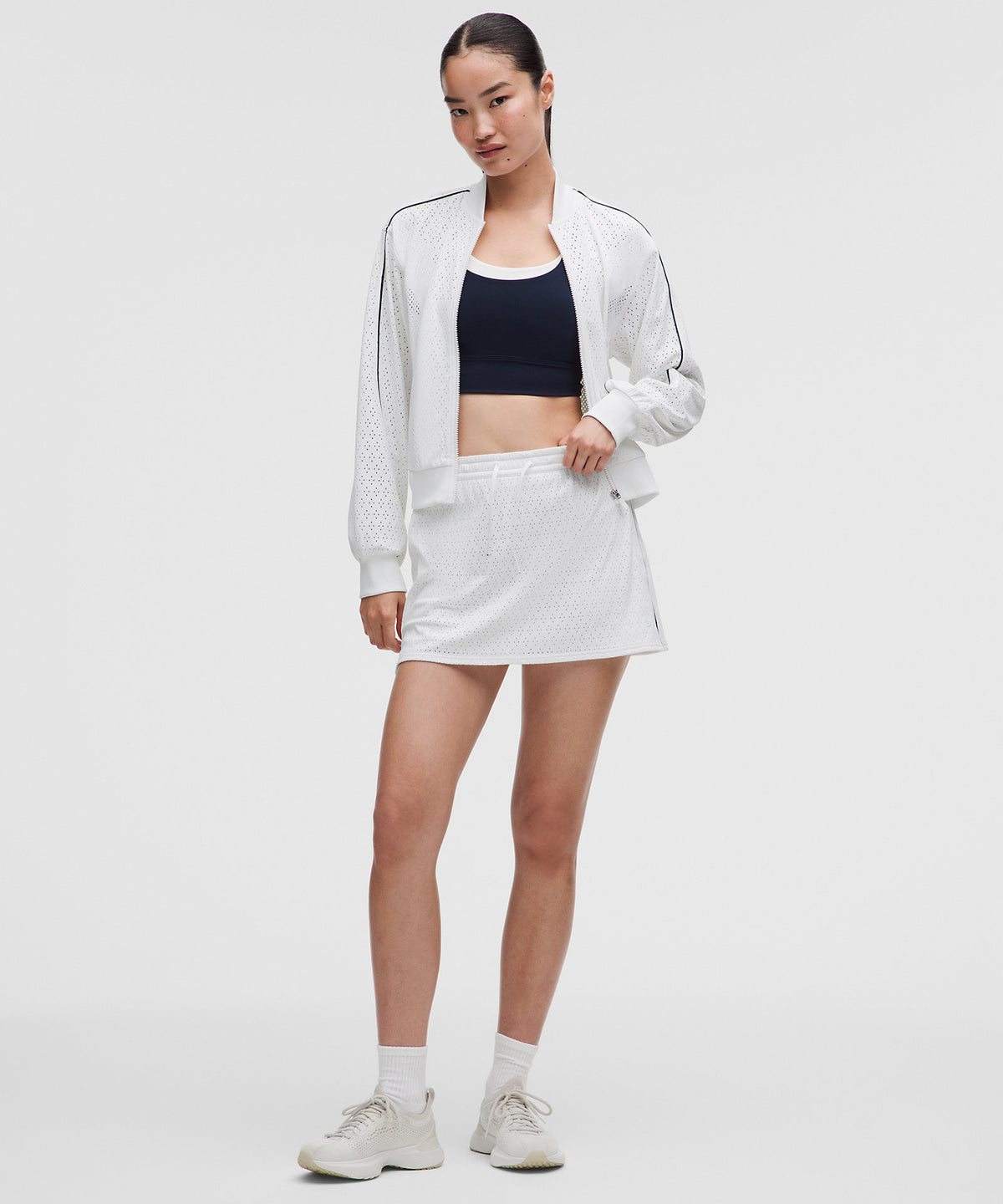 Lululemon Ace Advantage High-Rise Knit Mesh Tennis Skirt - White - imagen 1