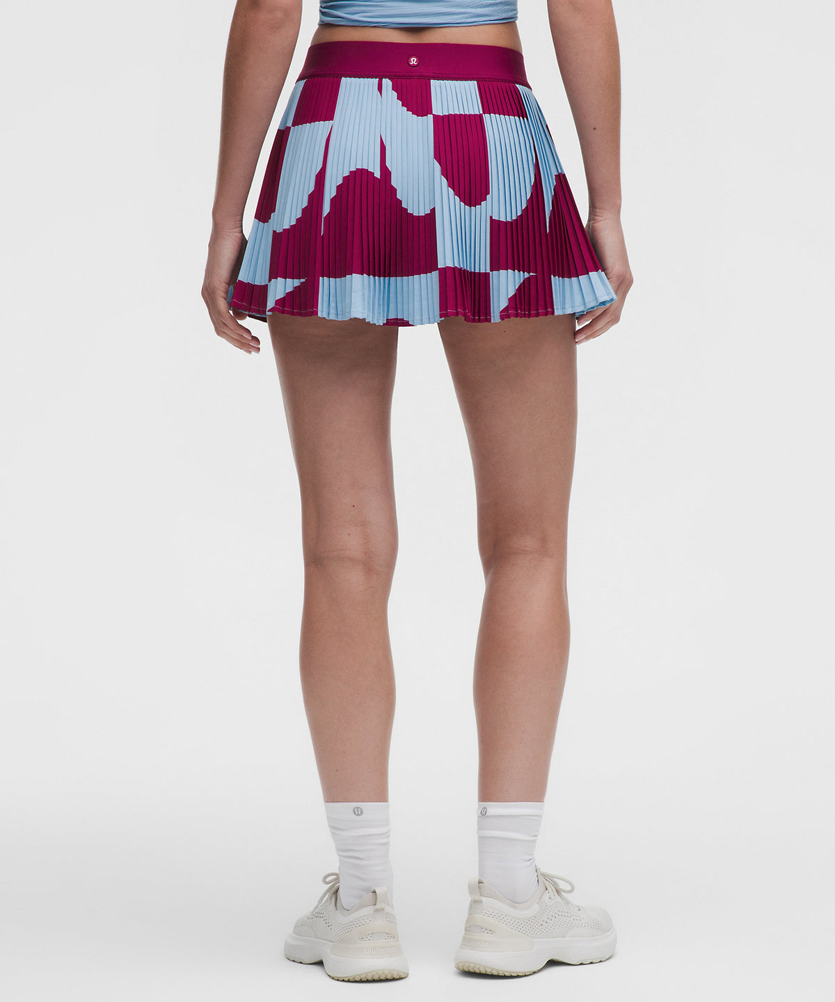 Lululemon RePleat High-Rise Pleated Tennis Skirt Contrast - Lido Geo Dreamy Blue Pomegranate - imagen 3