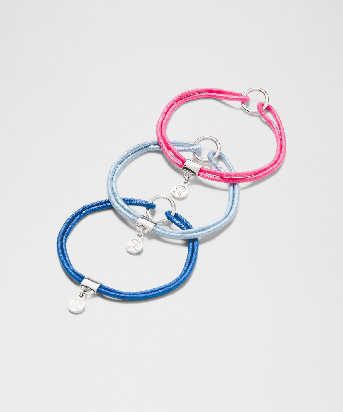 Lululemon Logo Bead Hair Ties 3 Pack - Dreamy Blue - imagen 1