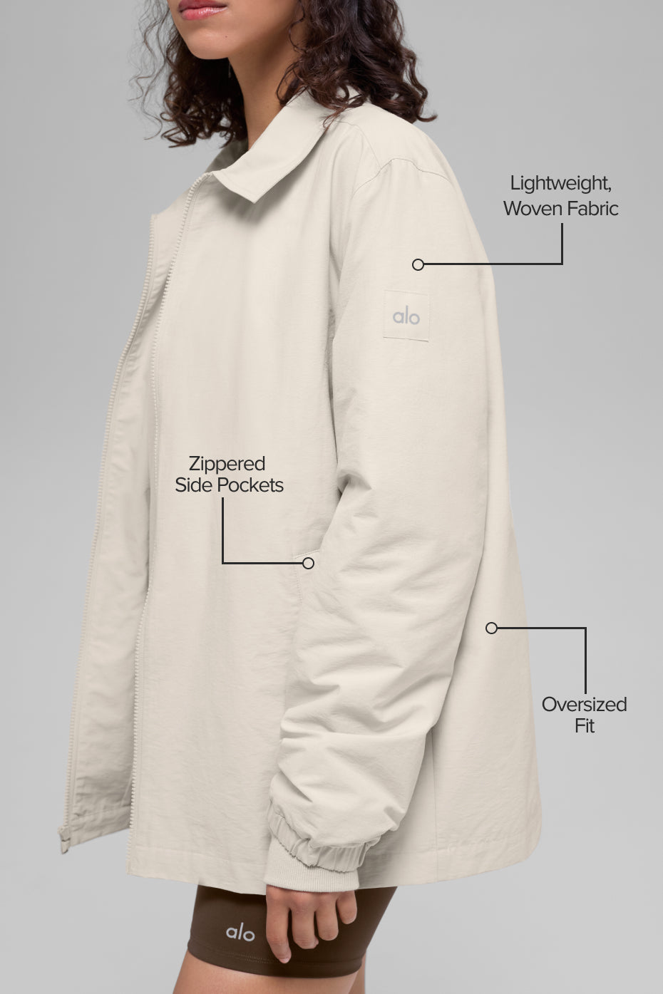 Alo Yoga Torrent Overshirt - Bone - imagen 2