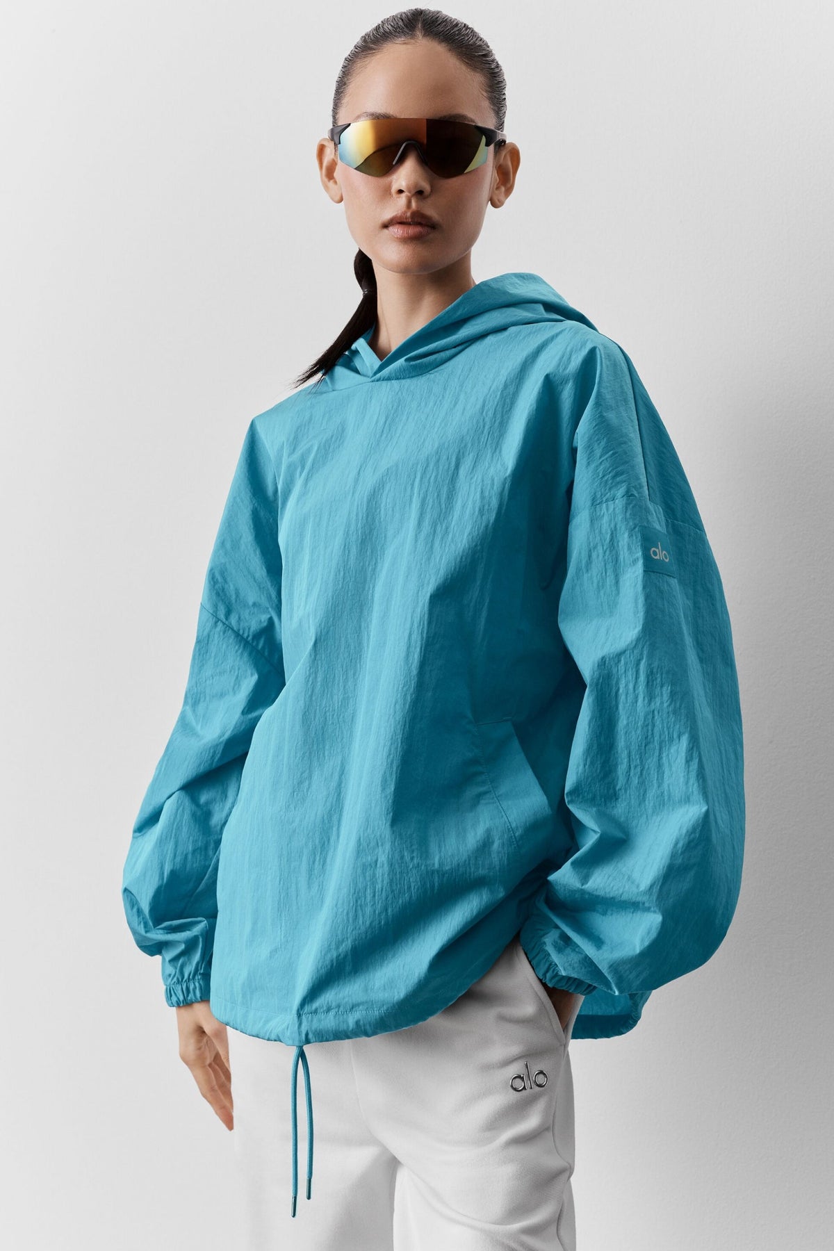 Alo Yoga Axis Hooded Pullover - Blue Breeze - imagen 1