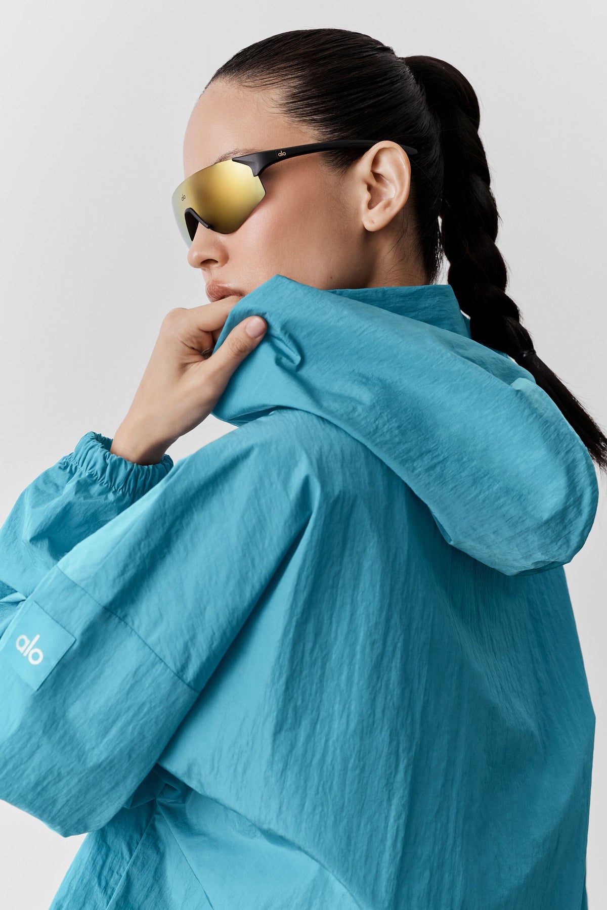 Alo Yoga Axis Hooded Pullover - Blue Breeze - imagen 3
