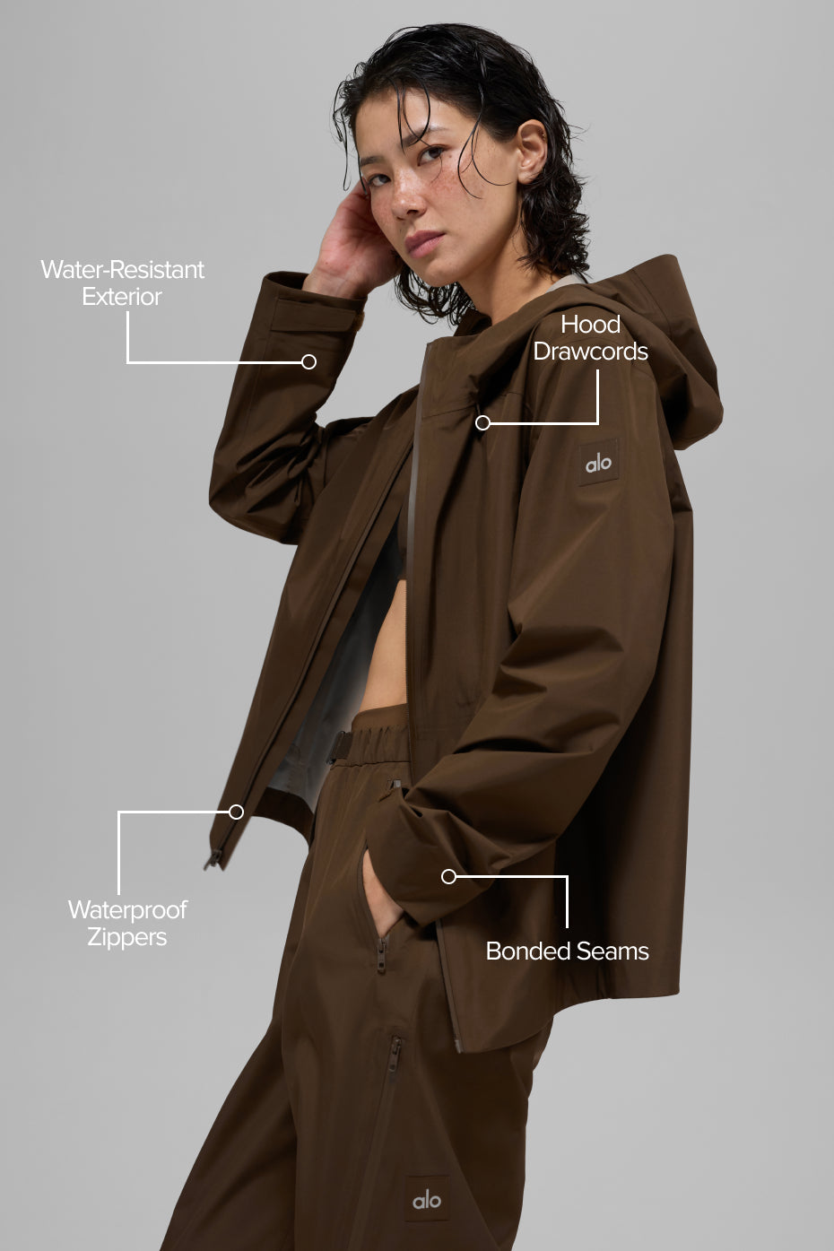 Alo Yoga Alpha Shell Jacket - Espresso - imagen 2