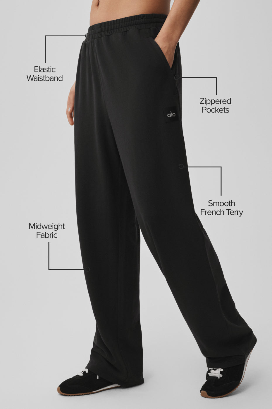 Alo Yoga Double Take Straight Leg Pant - Black - imagen 2