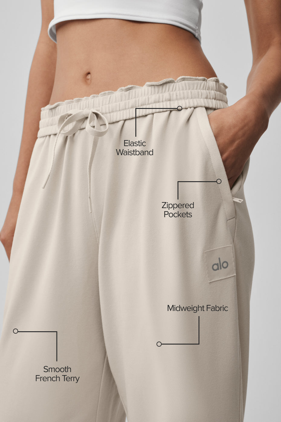 Alo Yoga Double Take Straight Leg Pant - Bone - imagen 2