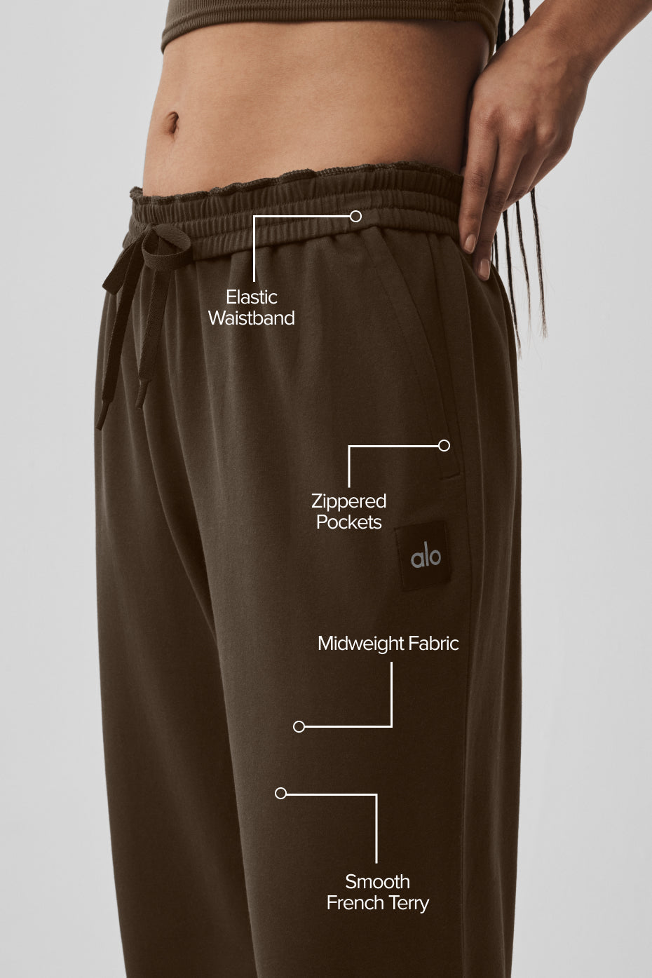 Alo Yoga Double Take Straight Leg Pant - Espresso - imagen 2