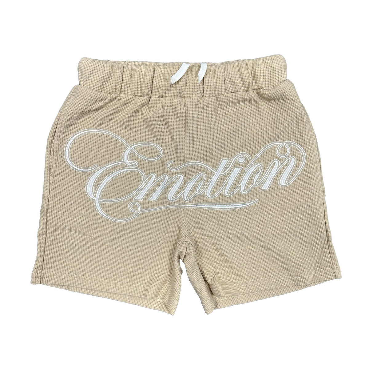 Mixed Emotional Brand Cream Signature Shorts
