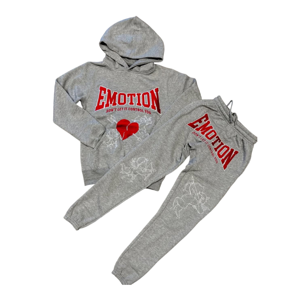 Mixed Emotional Grey Cupid Tracksuit
