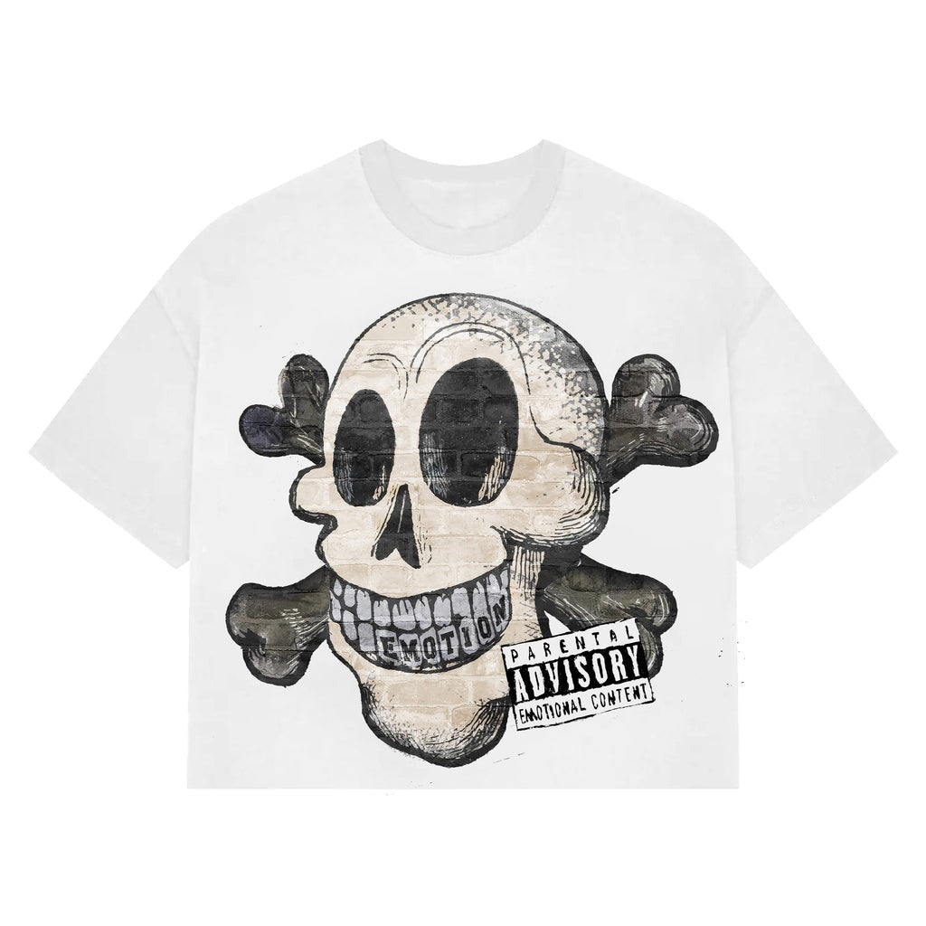 Mixed Emotional Pirate Cropped Shirt