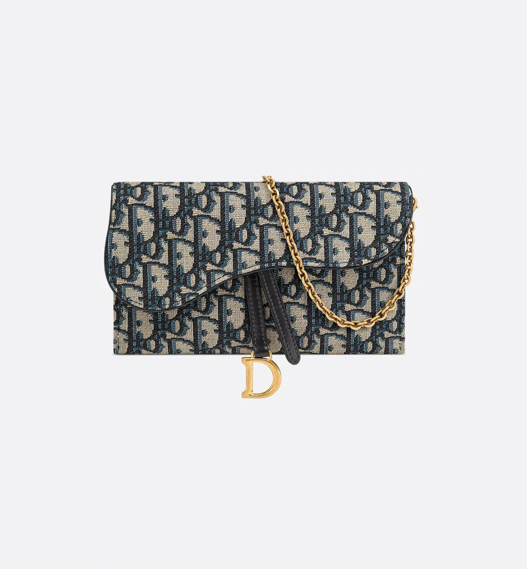 Bolso de mano Dior pequeño Saddle con cadena