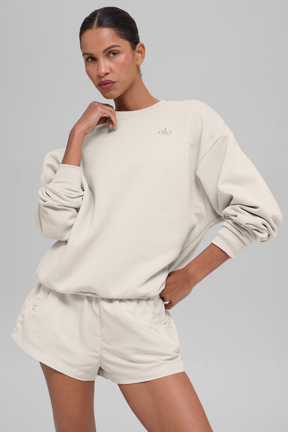Alo Yoga Accolade Crew Neck Pullover - Bone - imagen 1