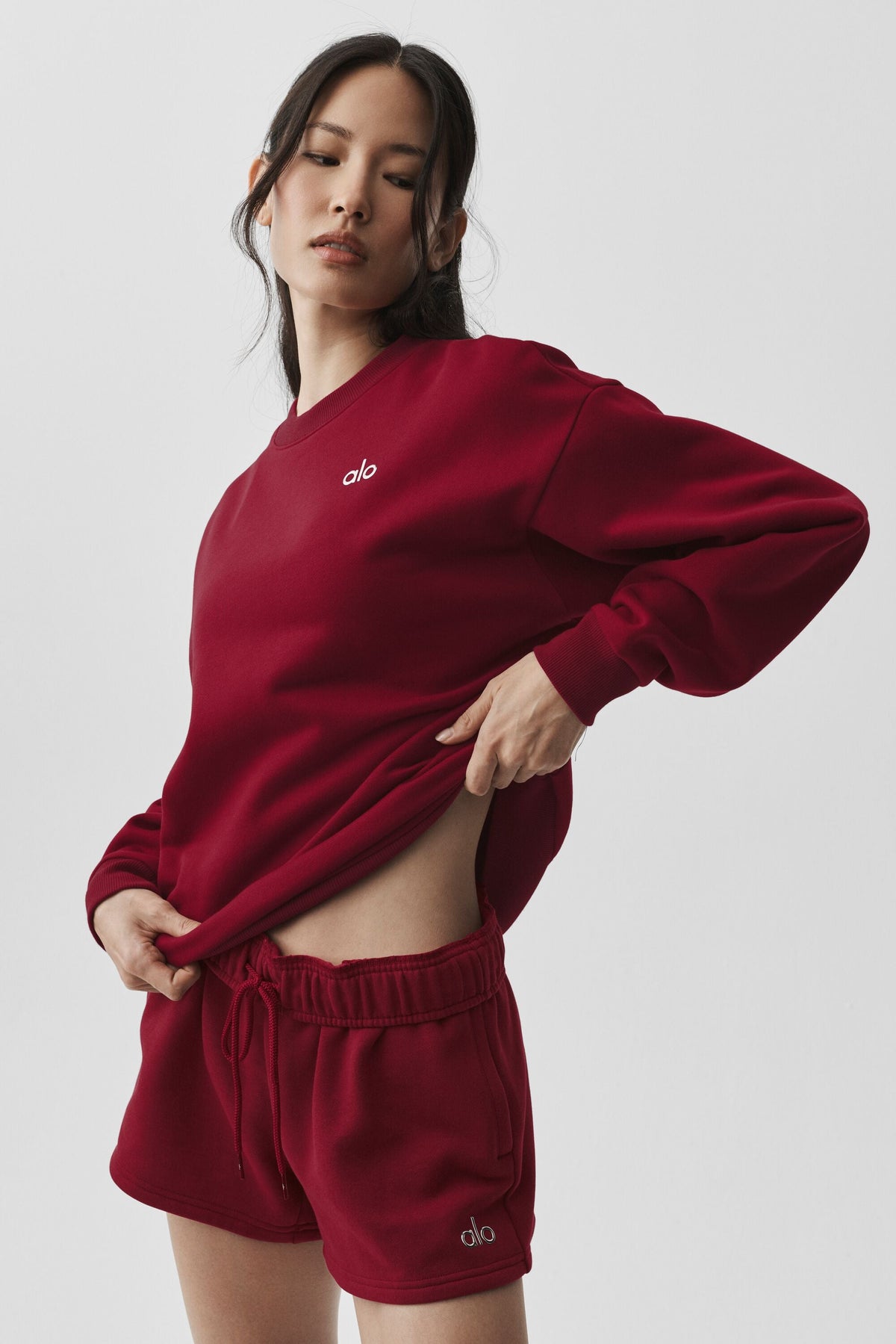 Alo Yoga Accolade Crew Neck Pullover - Summer Romance Red - imagen 4