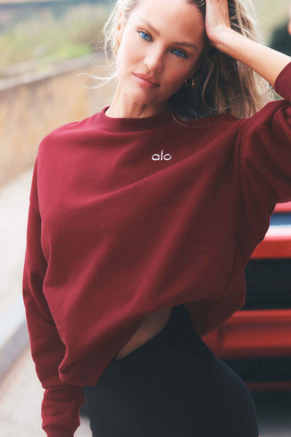 Alo Yoga Accolade Crew Neck Pullover - Summer Romance Red - imagen 1