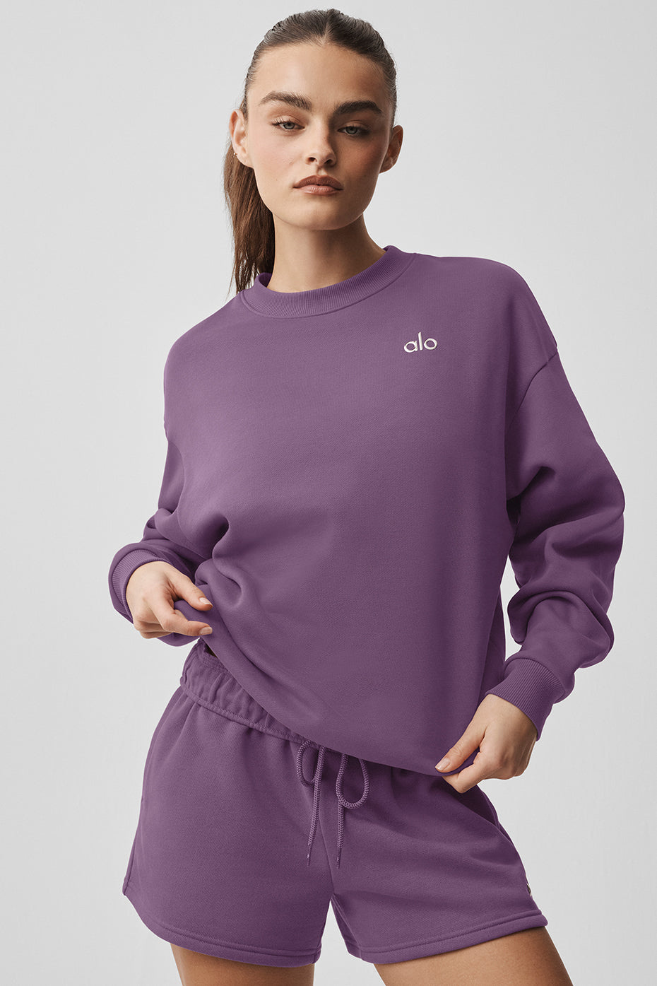 Alo Yoga Accolade Crew Neck Pullover - Plum Kiss - imagen 1