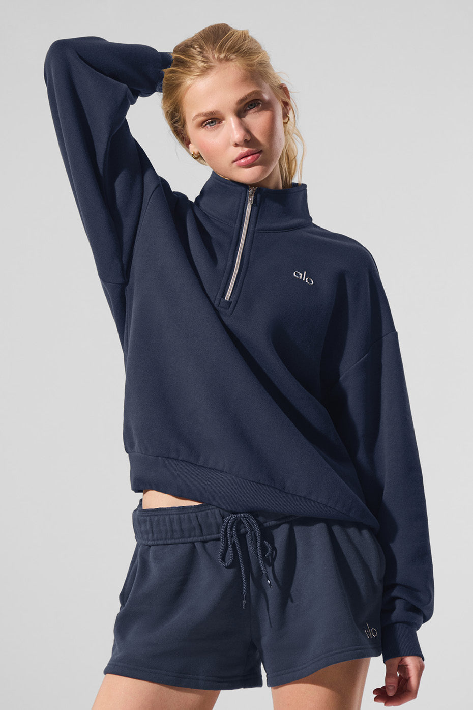 Alo Yoga Accolade 1/4 Zip Pullover - Navy - imagen 2