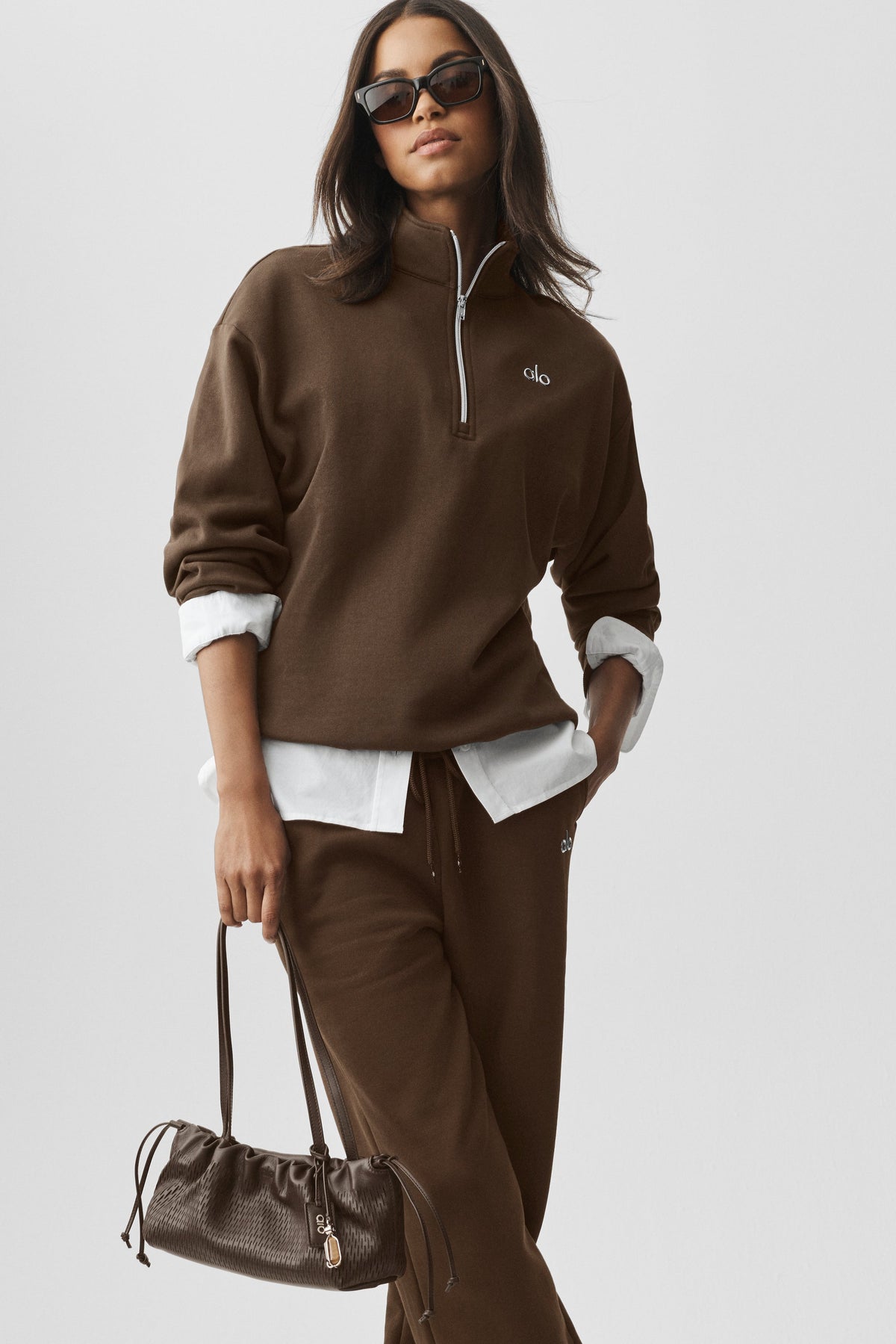 Alo Yoga Accolade 1/4 Zip Pullover - Espresso - imagen 6