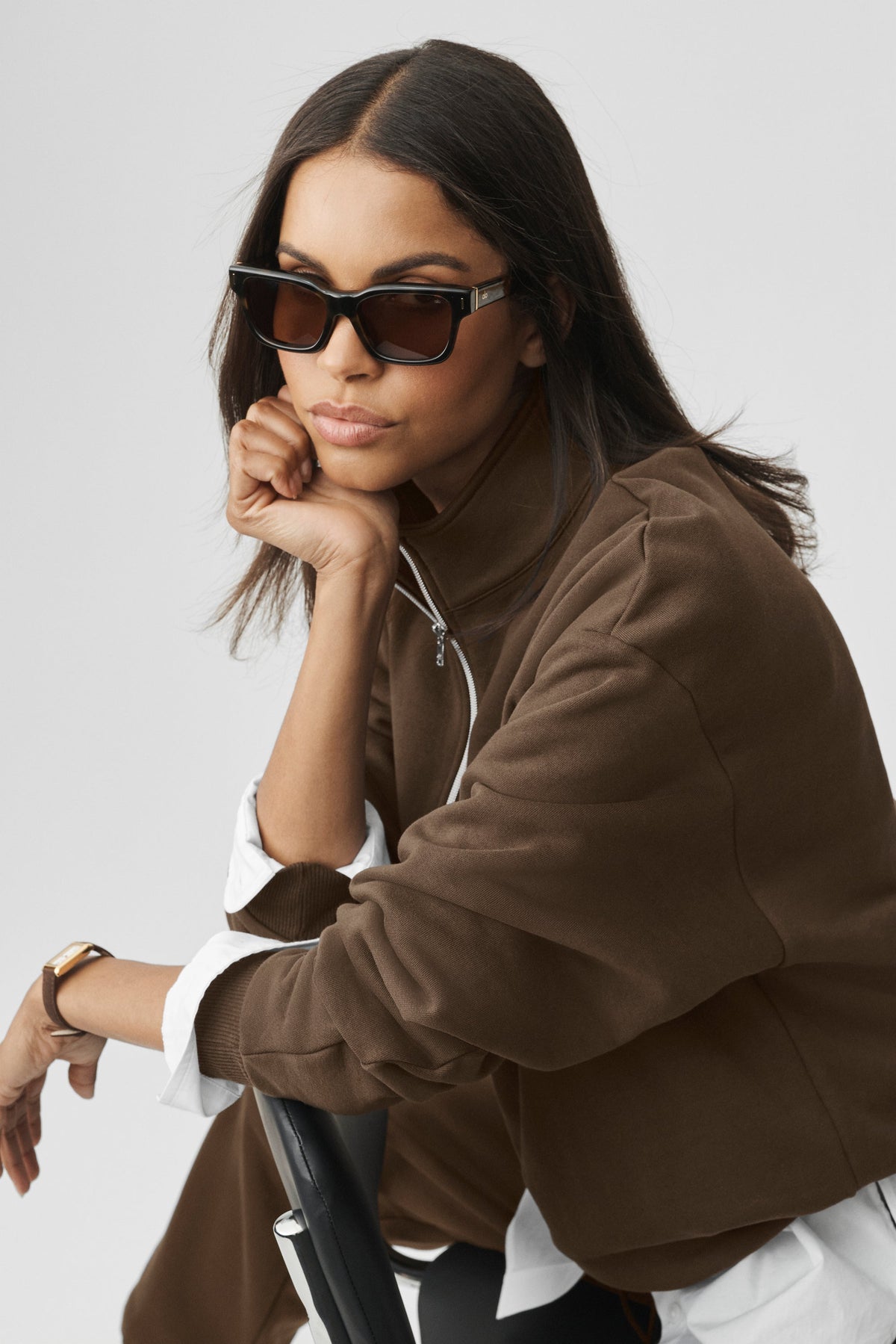 Alo Yoga Accolade 1/4 Zip Pullover - Espresso - imagen 5