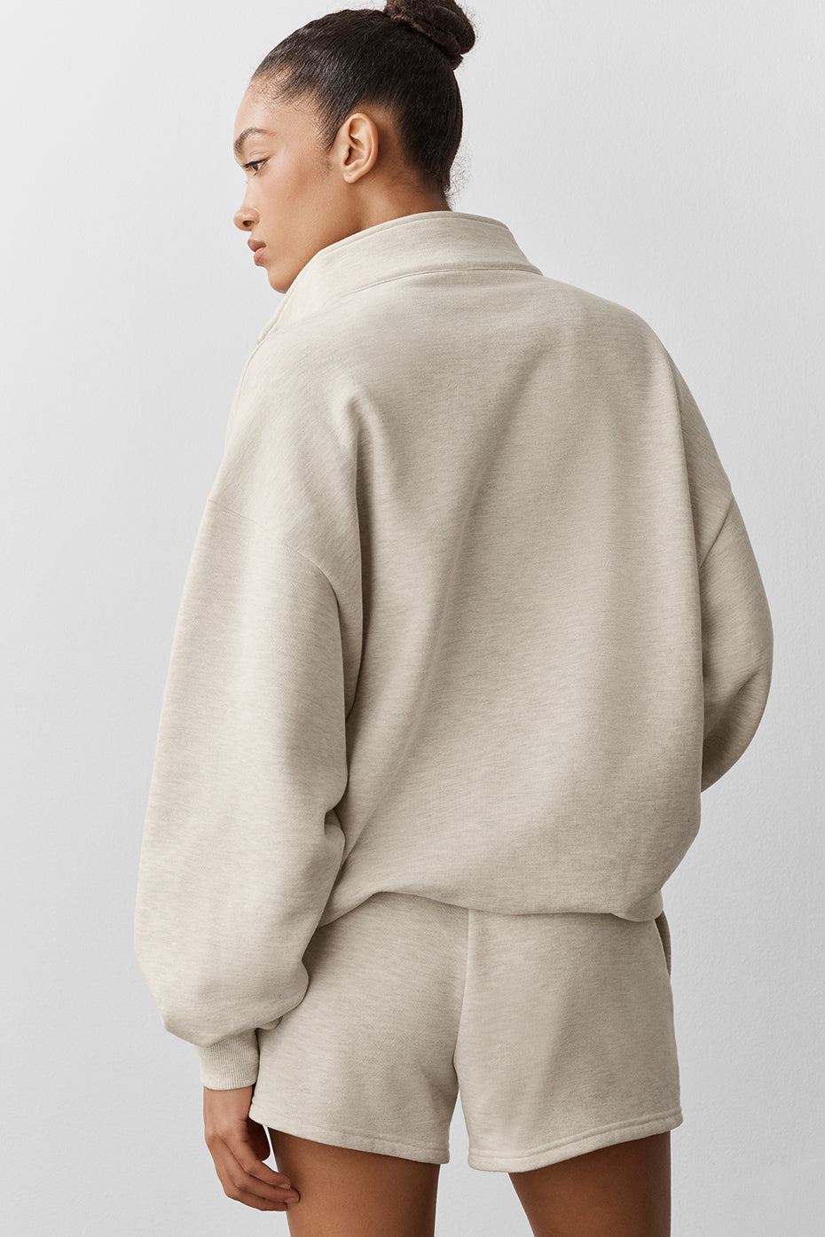Alo Yoga Accolade 1/4 Zip Pullover - Oatmeal Heather - imagen 2