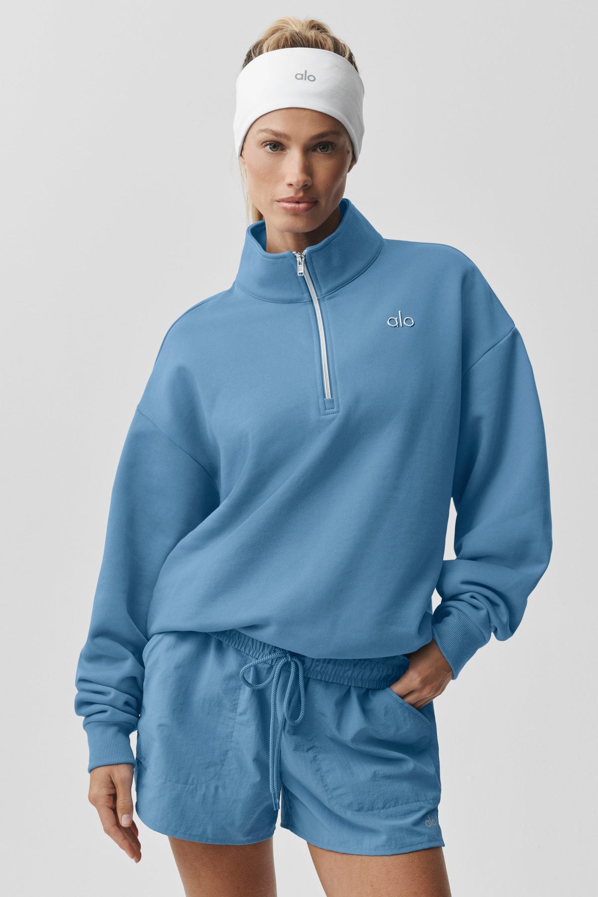 Alo Yoga Accolade 1/4 Zip Pullover - California Blue - imagen 3