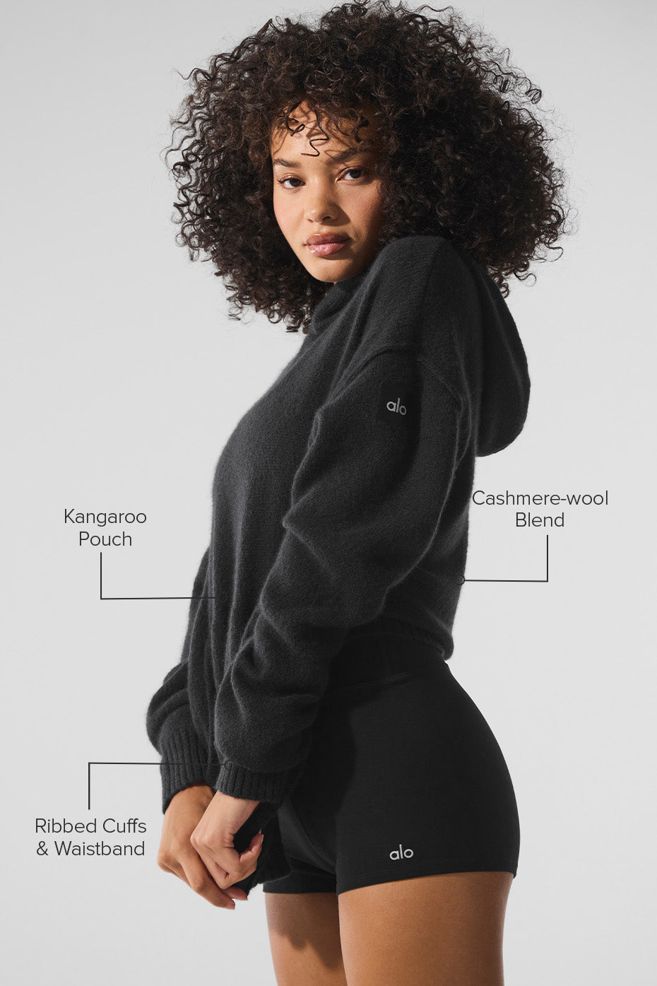 Alo Yoga Wool Cashmere New Class Hoodie - Black - imagen 2