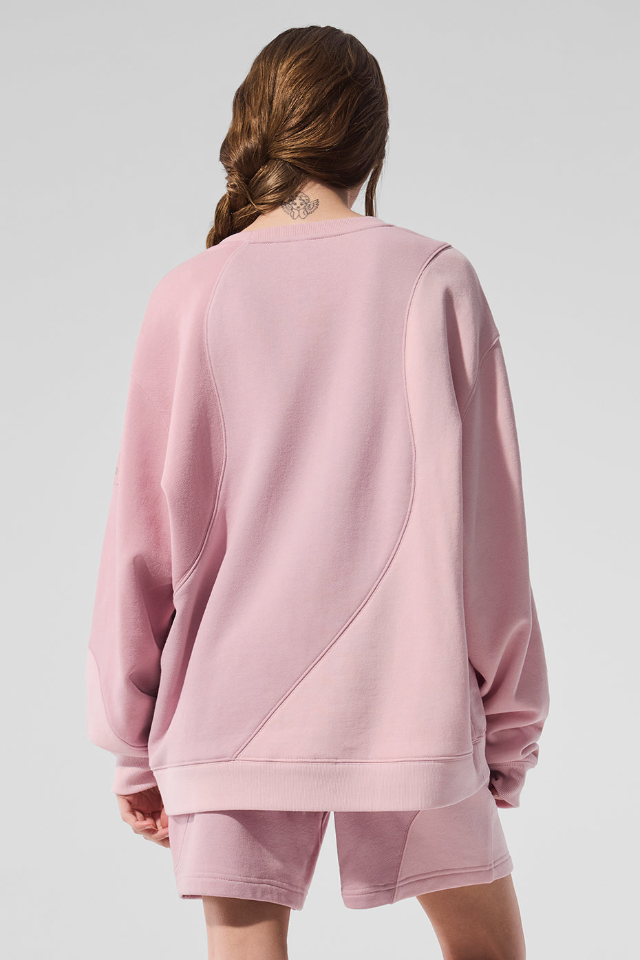 Alo Yoga Make Waves Crew Neck Pullover - Sunset Pink Tonal - imagen 2