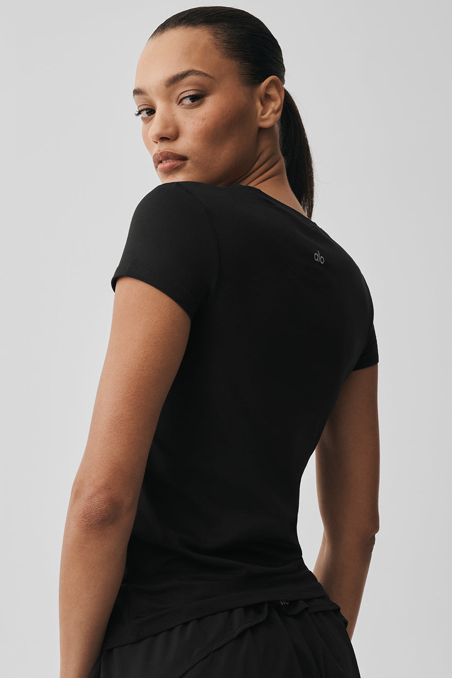 Alo Yoga Alosoft Finesse Tee - Black - imagen 2
