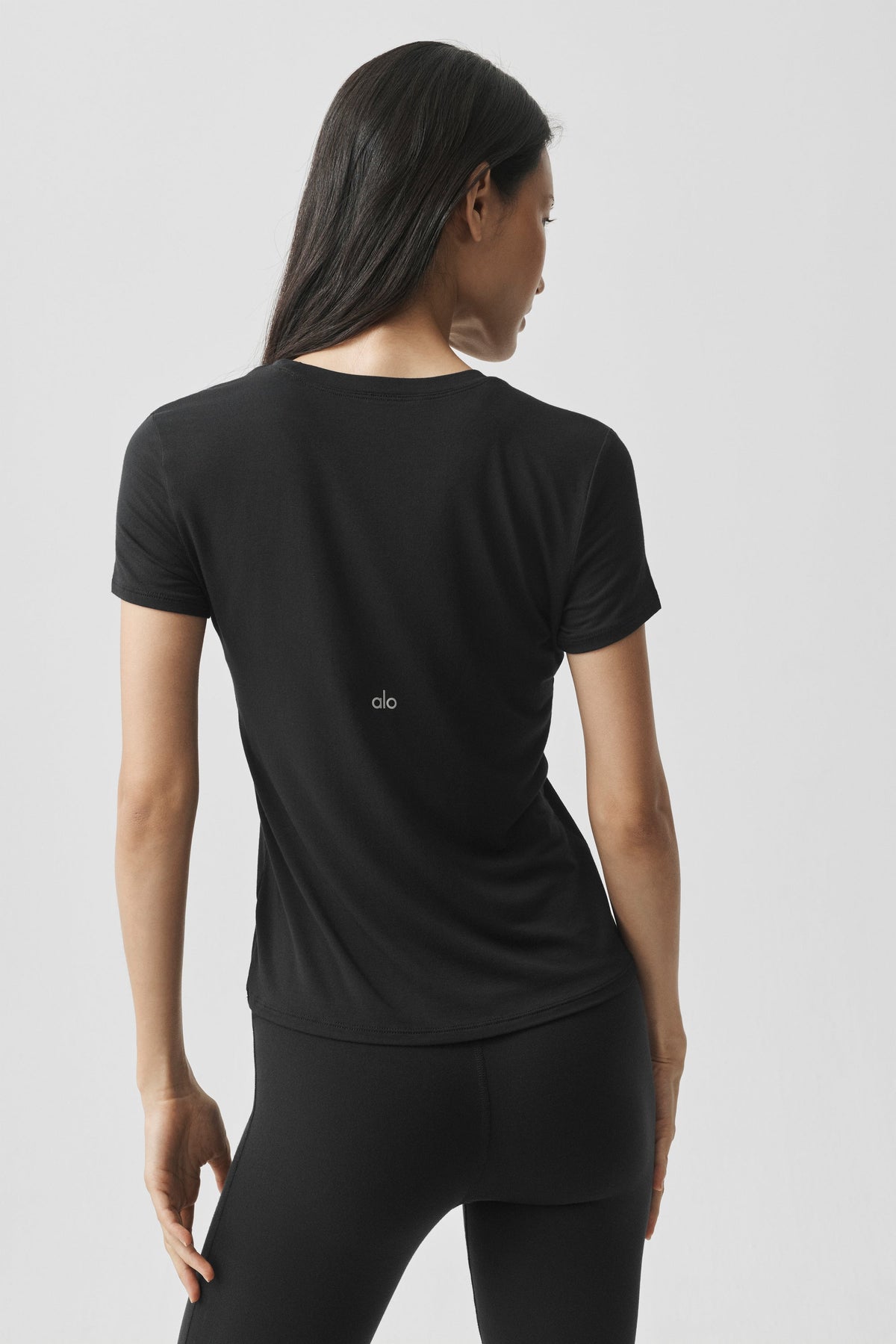 Alo Yoga All Day Short Sleeve - Black - imagen 2