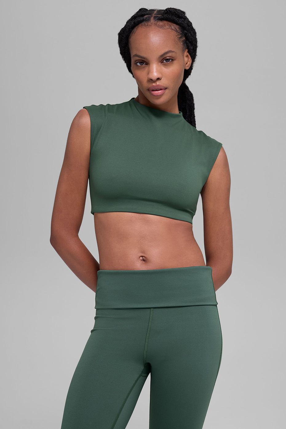 Alo Yoga ALO Softsculpt Capped Out Short Sleeve - Clover Green - imagen 2