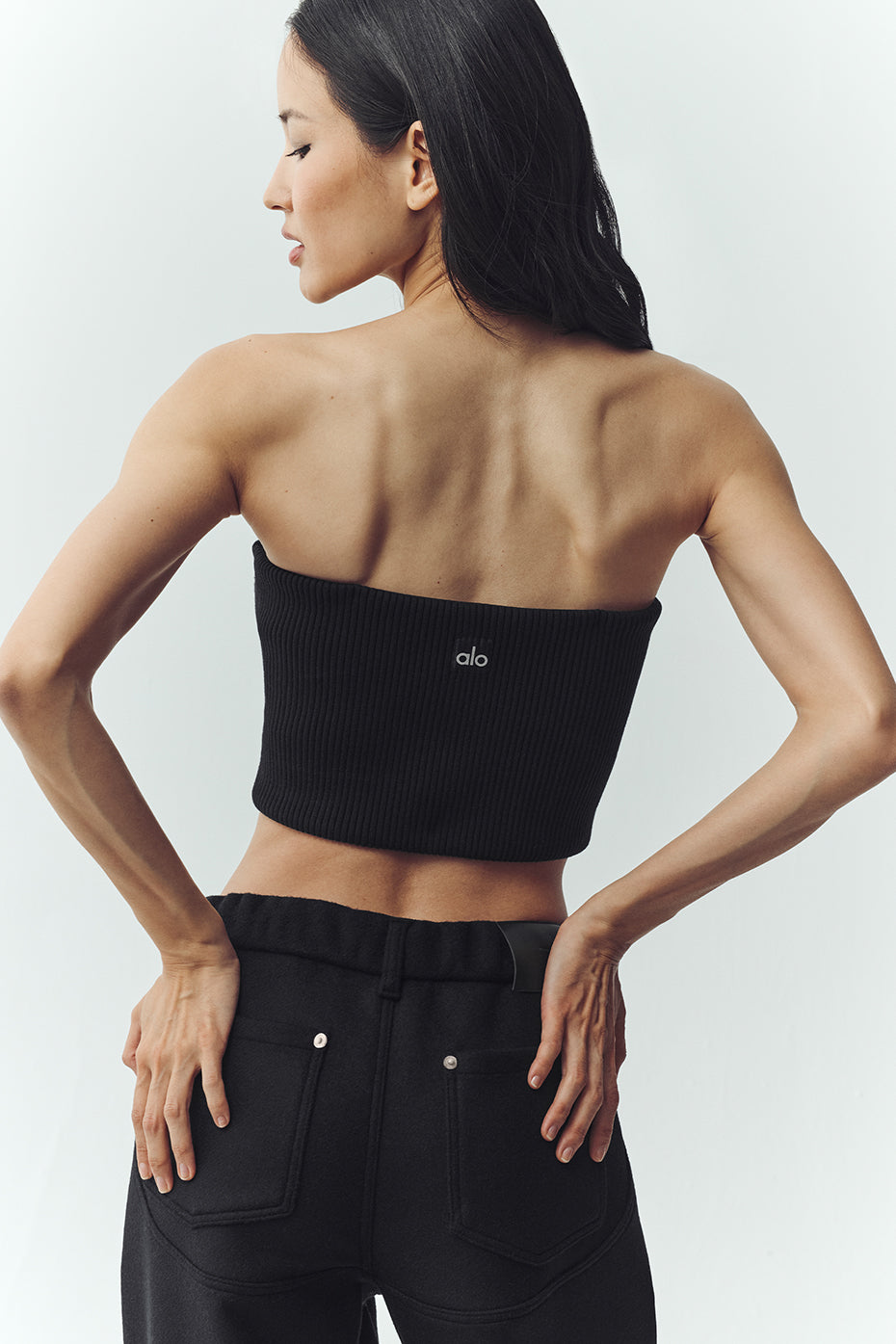 Alo Yoga Wool Blend Nightcap Corset Top - Black - imagen 2