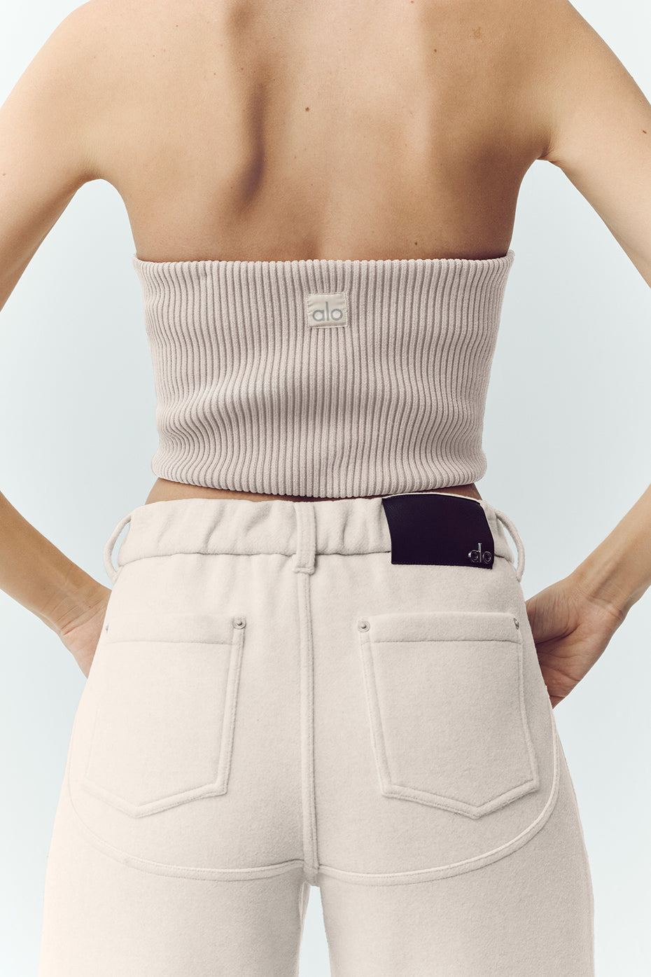 Alo Yoga Wool Blend Nightcap Corset Top - Cafe Au Lait - imagen 2