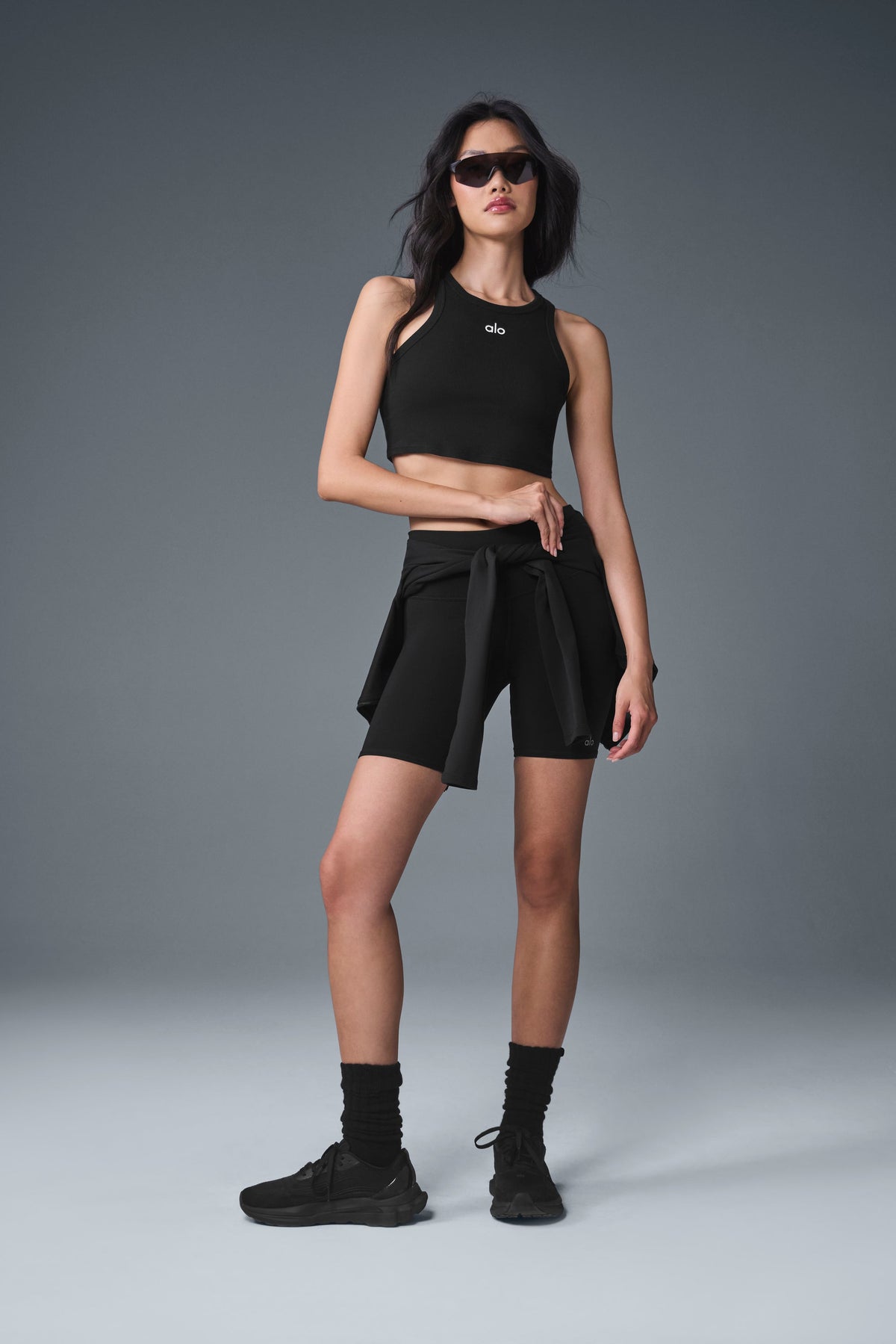 Alo Yoga Aspire Tank - Black/White - imagen 5