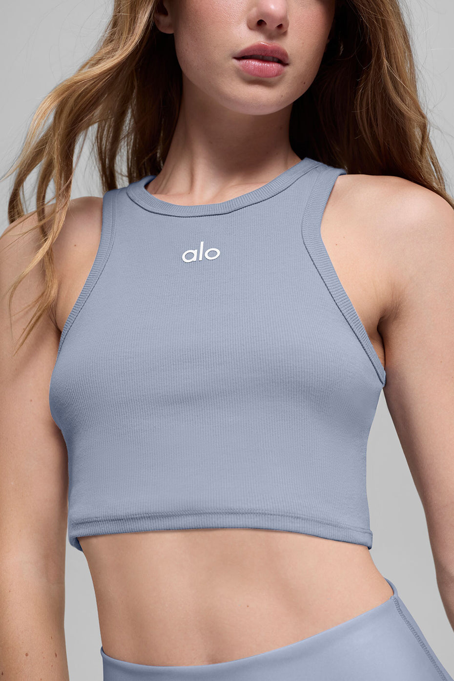 Alo Yoga Aspire Tank - Winter Frost/White - imagen 4