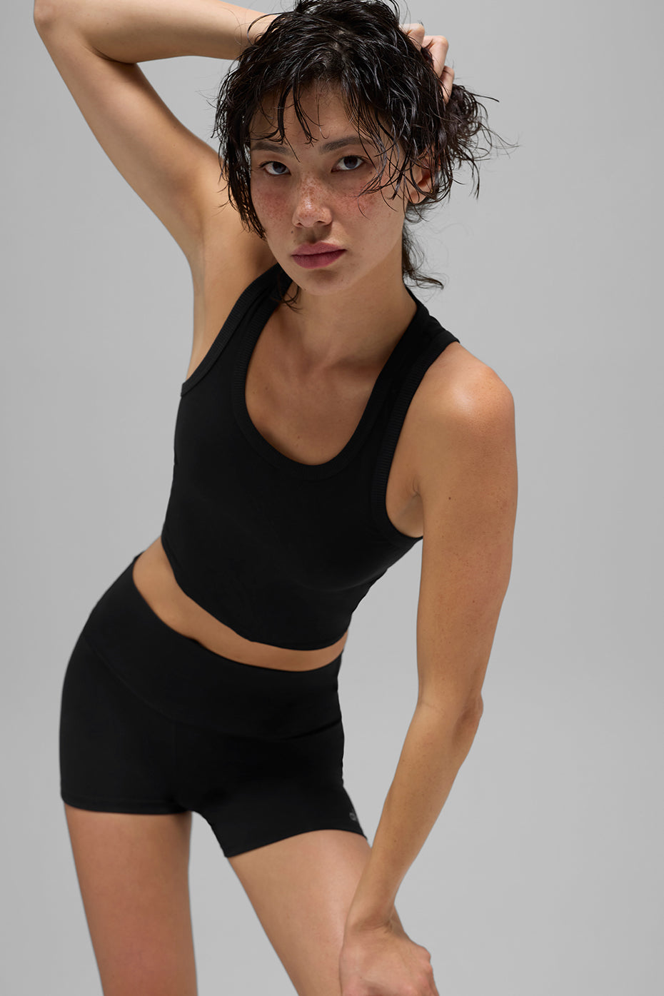 Alo Yoga Mesh Front Runner Tank - Black - imagen 1
