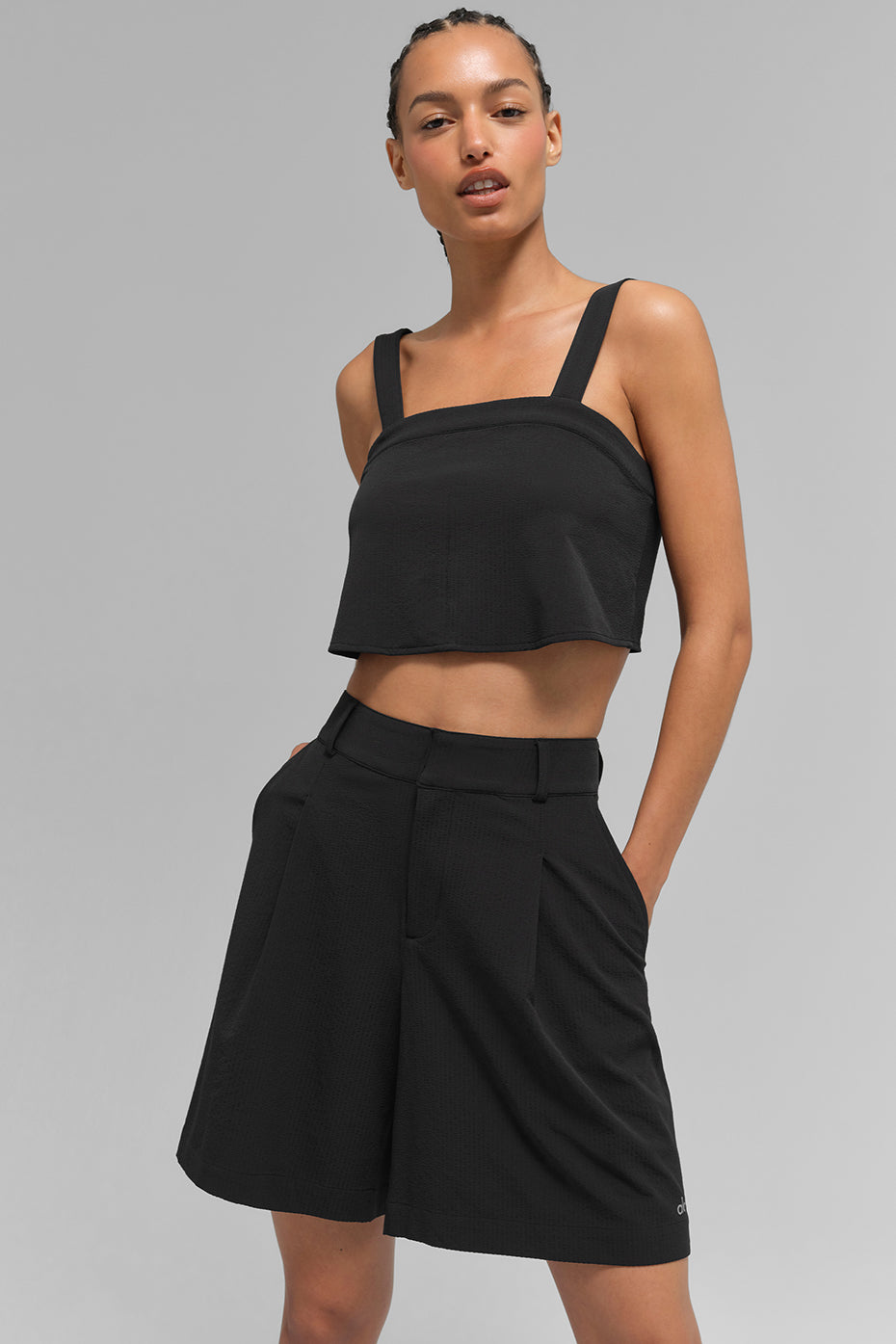 Alo Yoga Cropped Dreamscape Tank - Black - imagen 1