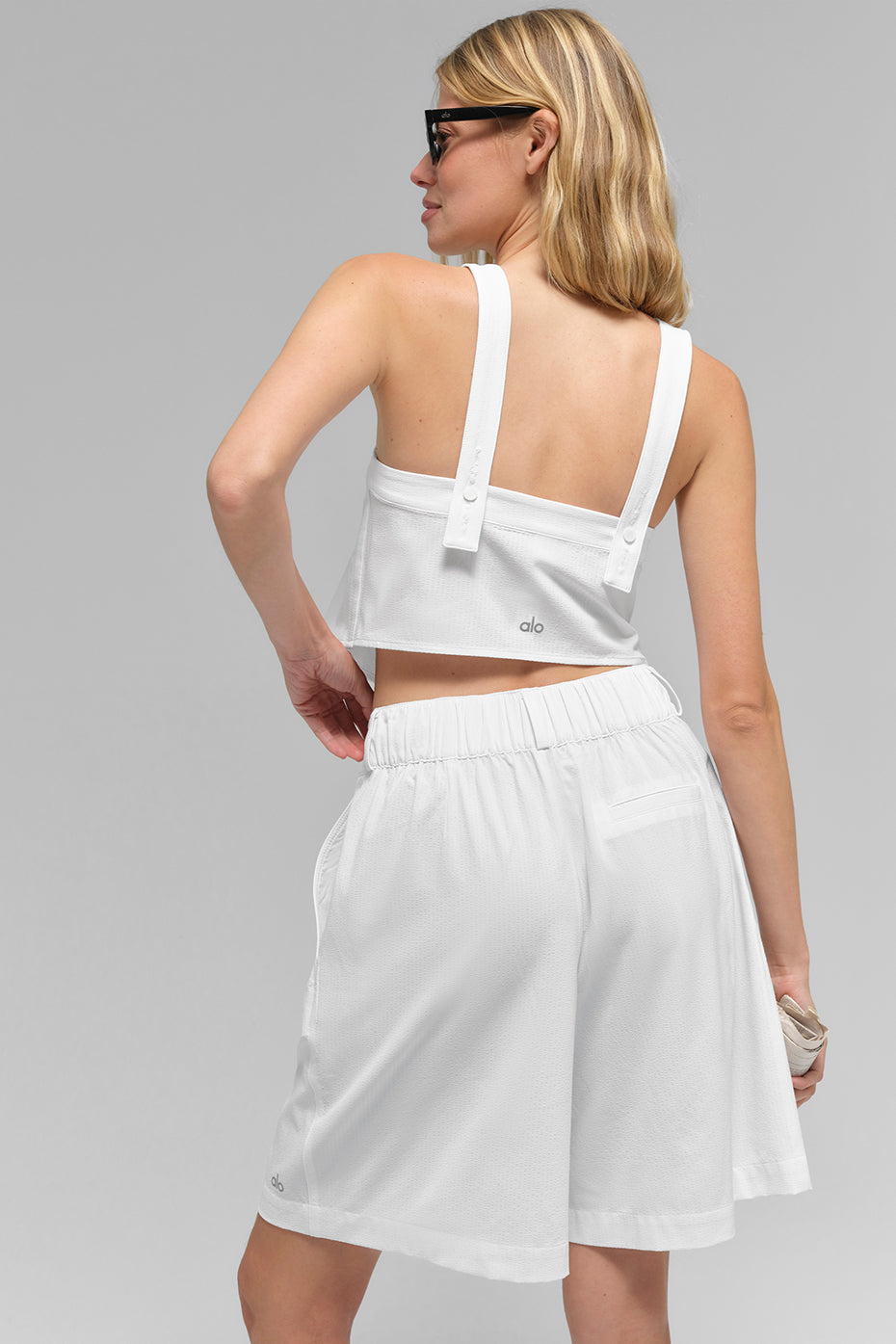 Alo Yoga Cropped Dreamscape Tank - White - imagen 4