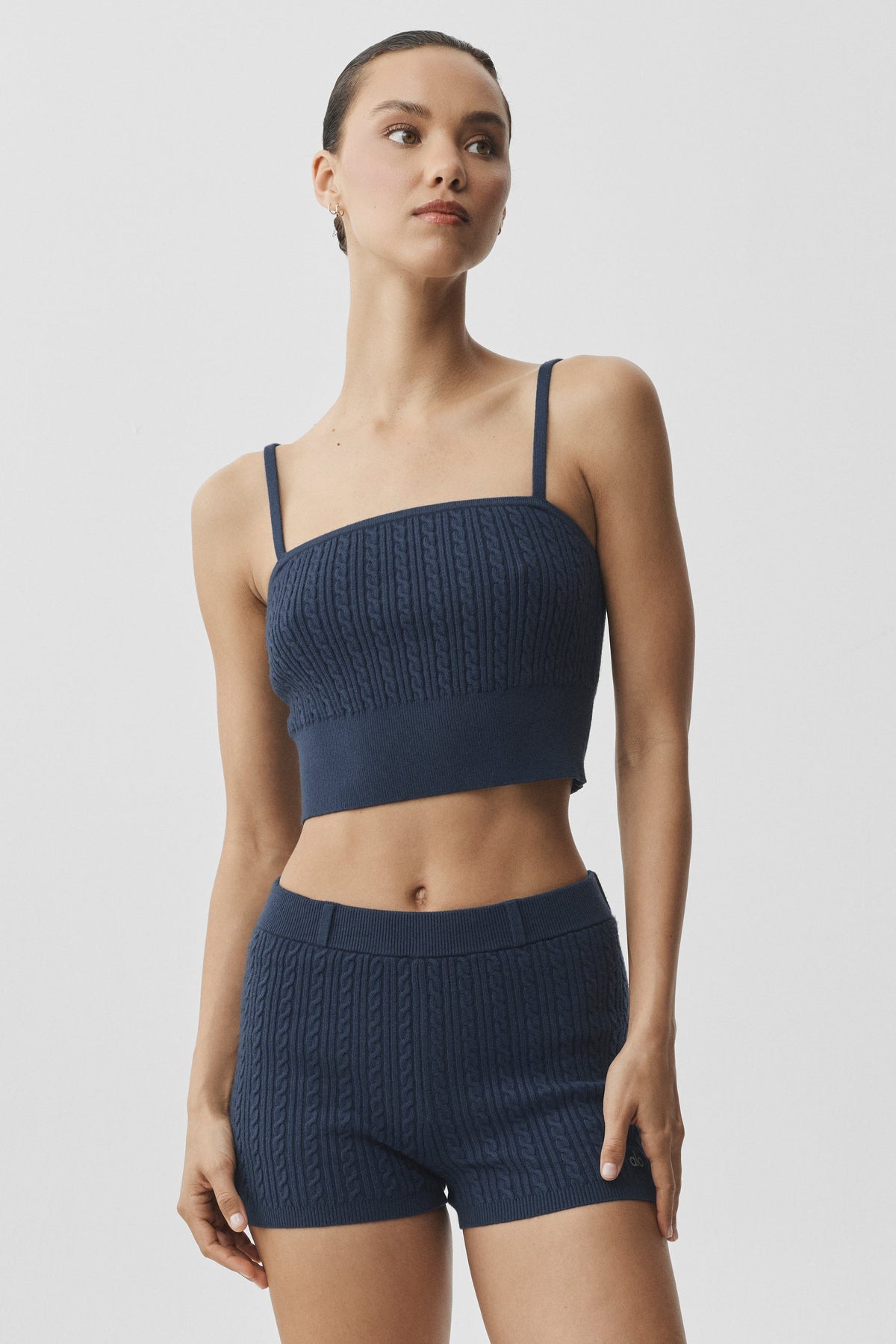 Alo Yoga Mini Cable Sweater Tank - Navy - imagen 3
