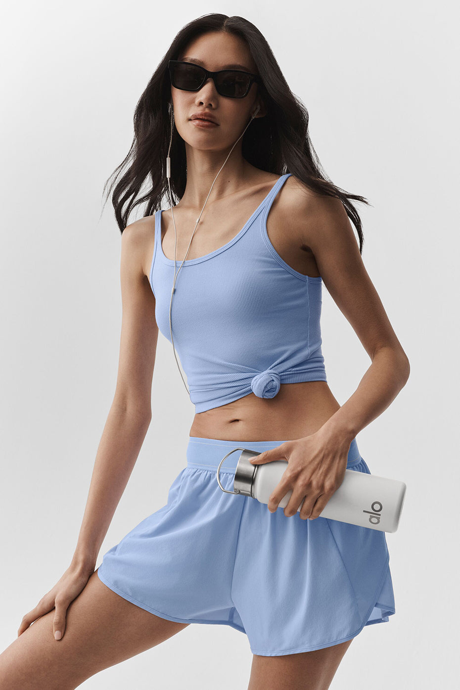 Alo Yoga Ribbed Adore Tank - Light Provence Blue - imagen 1