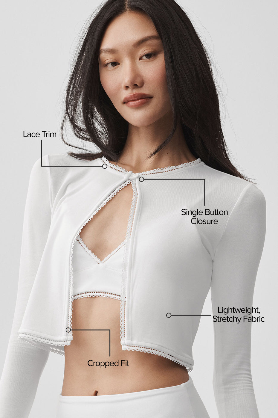 Alo Yoga Affection Cardigan - White - imagen 2