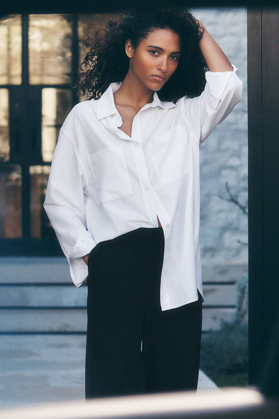 Alo Yoga Dreamscape Button Down Long Sleeve - White - imagen 1