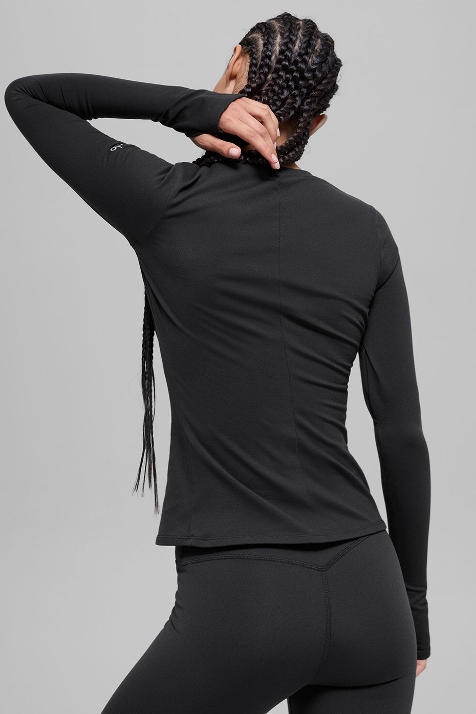 Alo Yoga Airbrush Winter Warm Nocturne Long Sleeve - Black - imagen 3