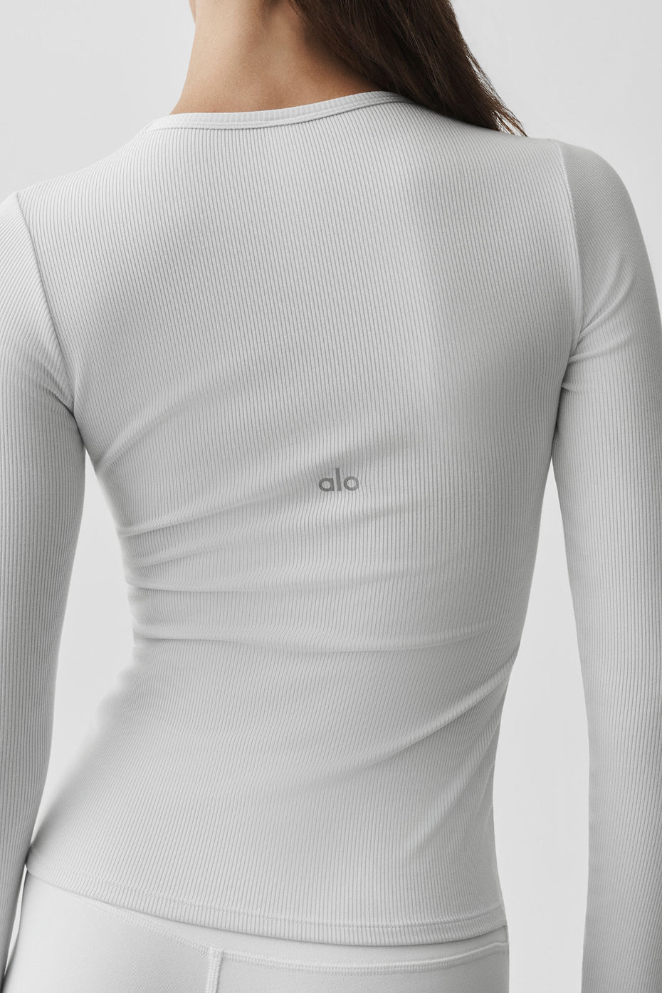 Alo Yoga Ribbed Modal Long Sleeve - White - imagen 4