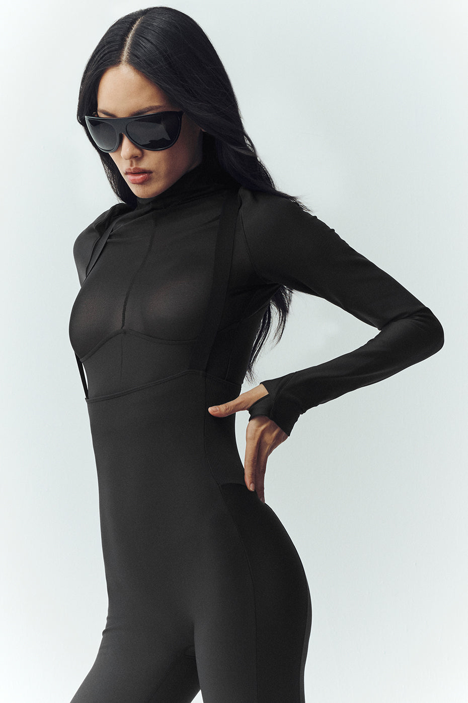 Alo Yoga Airlift Winter Warm Mesh Ski Time Long Sleeve - Black - imagen 1