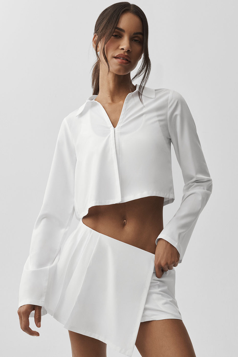 Alo Yoga Cropped Unmatched Long Sleeve - White - imagen 1