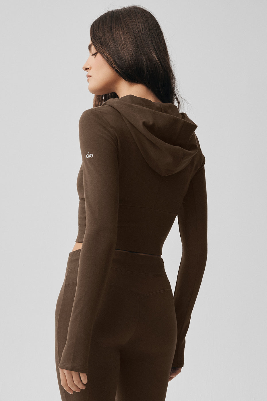 Alo Yoga Sway Full Zip Hoodie - Espresso - imagen 3