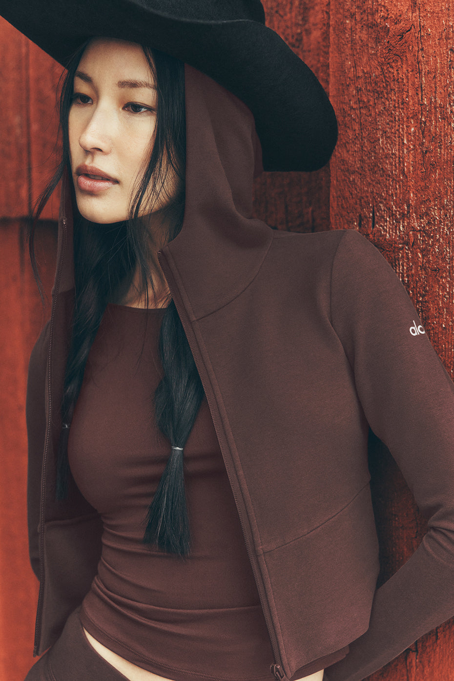 Alo Yoga Sway Full Zip Hoodie - Brownstone - imagen 1