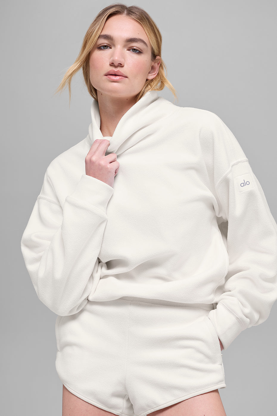 Alo Yoga Polar Fleece Hazy Pullover - Ivory - imagen 1