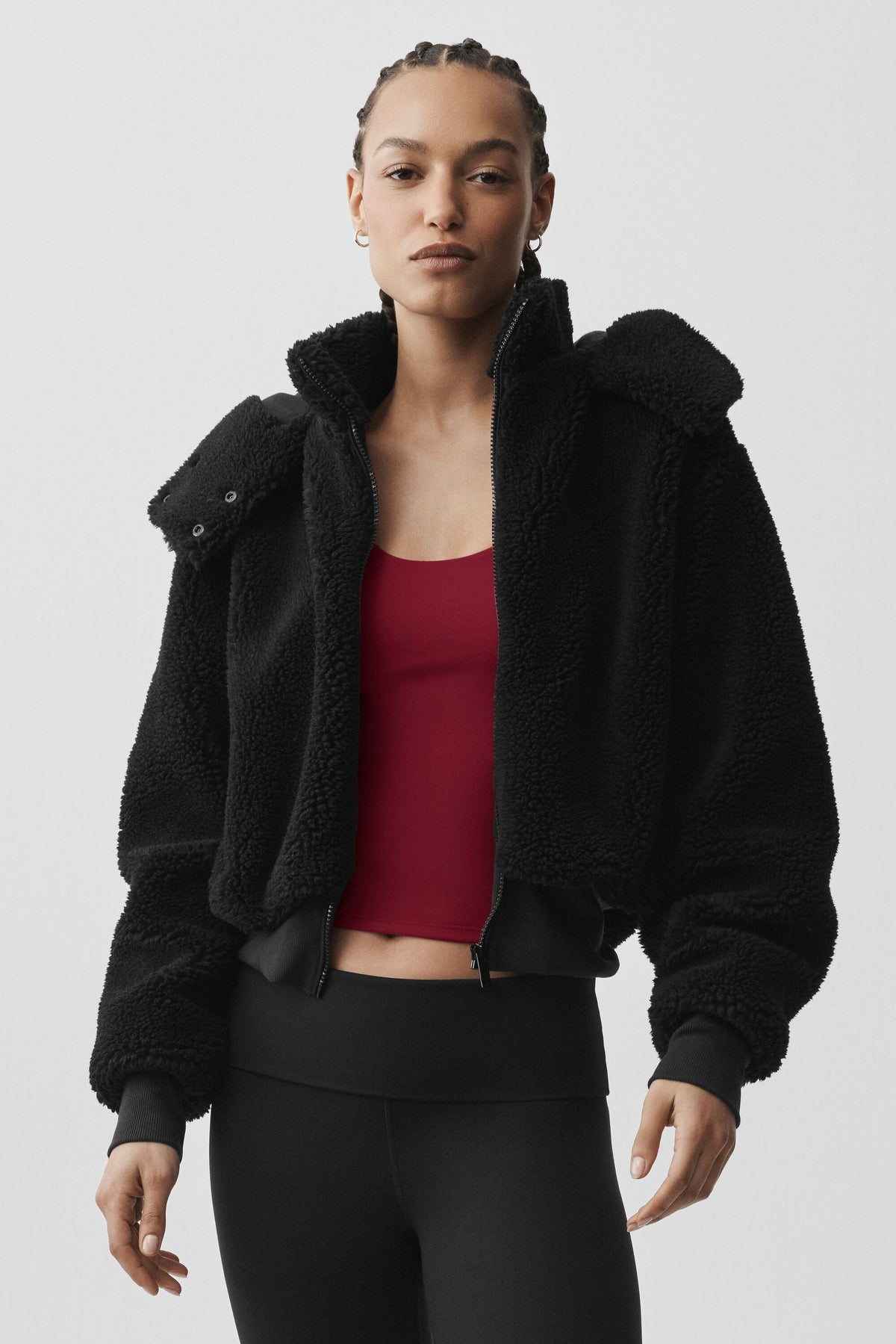 Alo Yoga Foxy Sherpa Jacket - Black - imagen 6