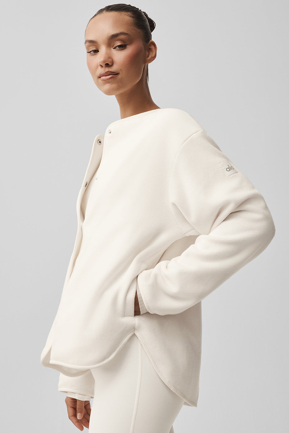 Alo Yoga Polar Fleece Take Note Jacket - Ivory - imagen 5