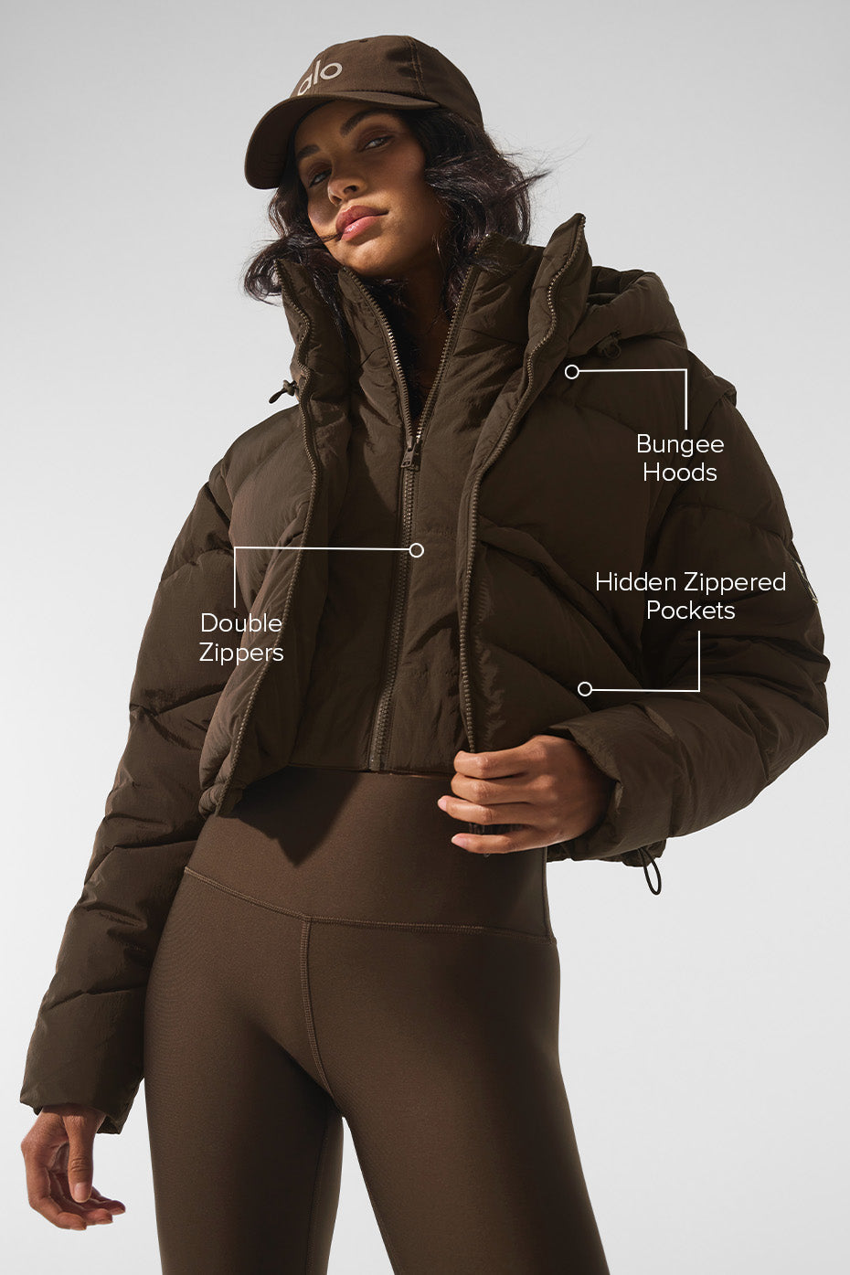 Alo Yoga Glacier Puffer - Espresso - imagen 2