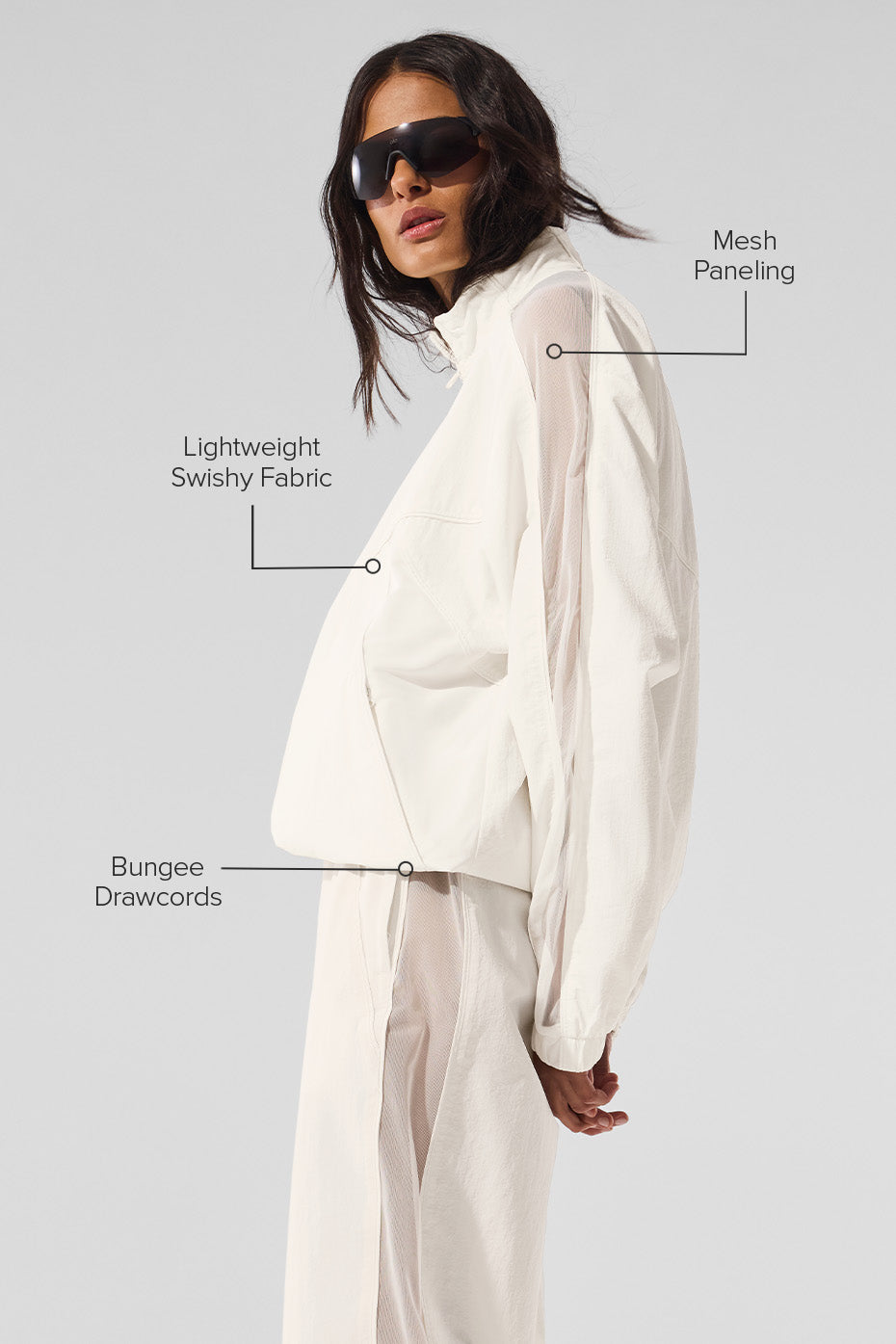 Alo Yoga Origin Full-Zip Track Jacket - Ivory - imagen 2